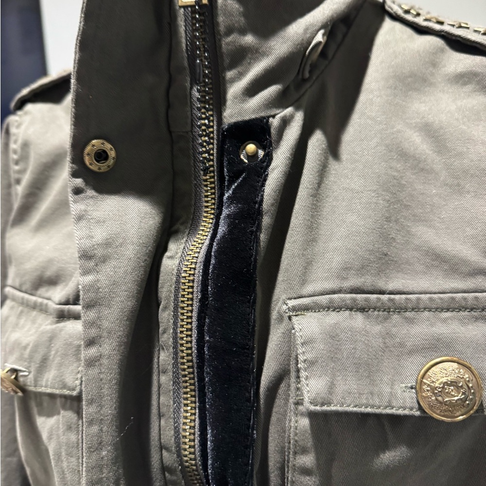 Madden NYC Jacket Olive Green  5 Star General Military Style Field Jacket Small - Picture 5 of 10